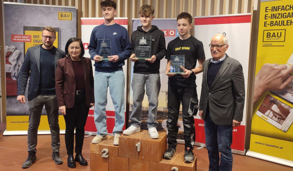 2. Platz für Leandro Suppan beim Landeswettbewerb Bau